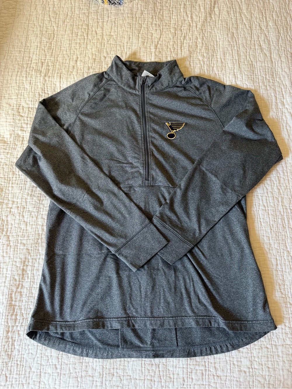 Women’s St. Louis Blues Gray 1/4-Zip Performance Pullover Jacket